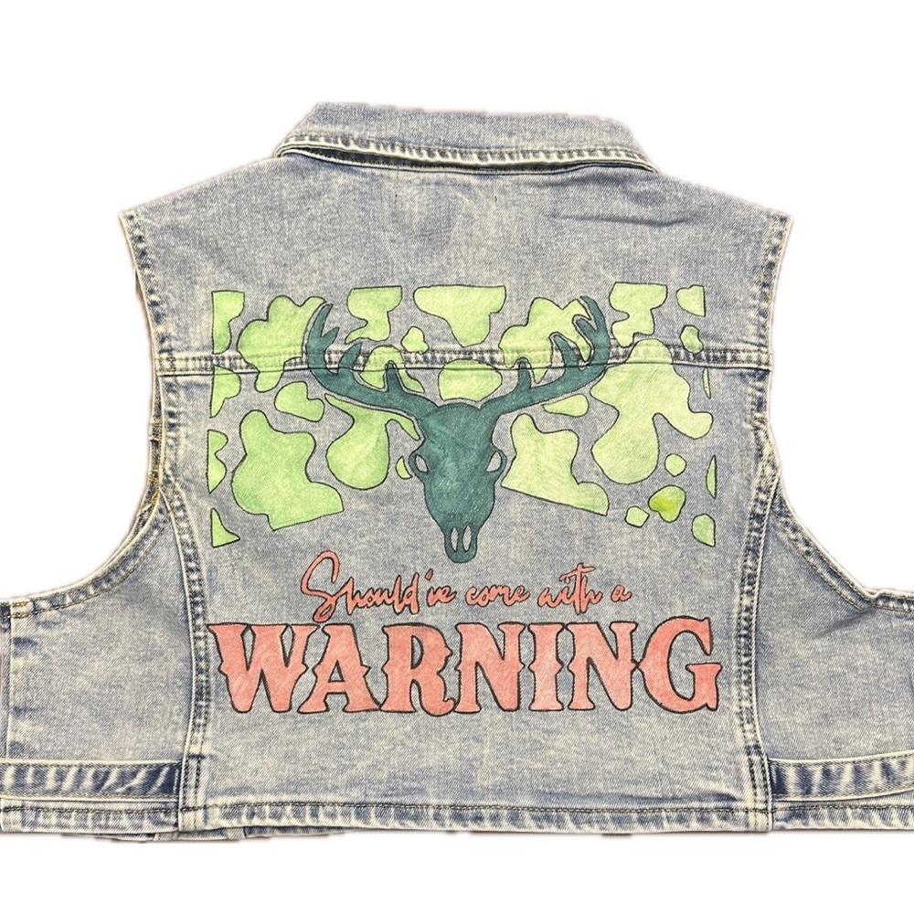Morgan Wallen - Akira Cropped Denim Vest